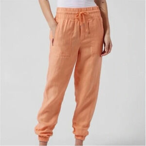 Athleta orange Cabo linen jogger sz 8